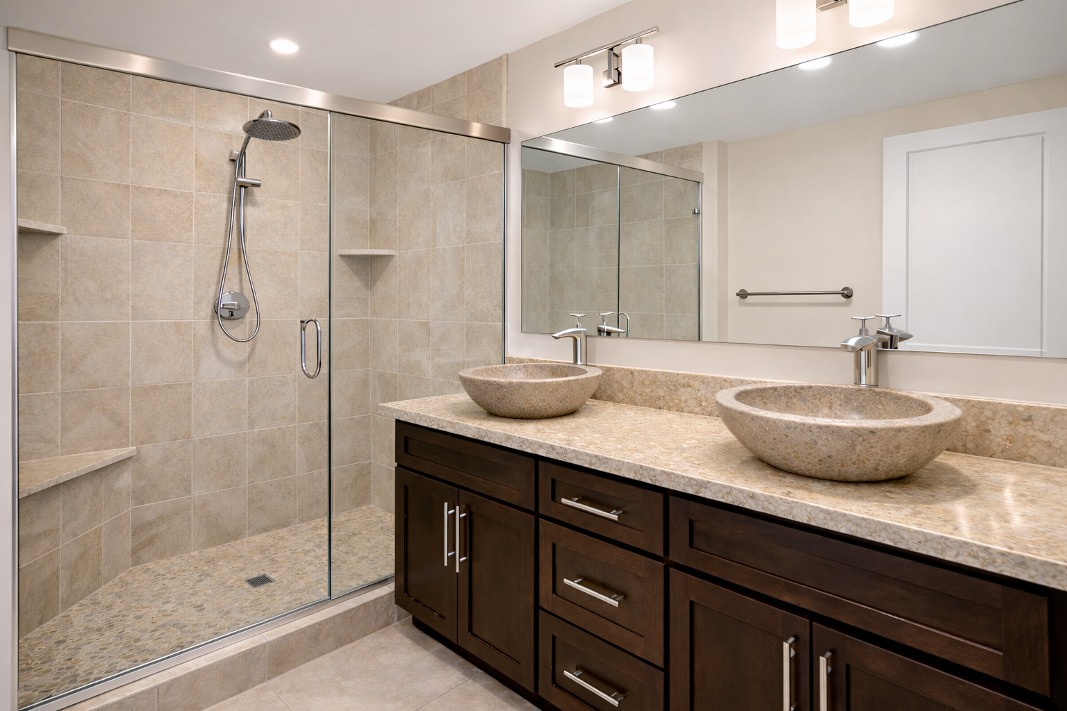 Master bathroom after apartment turnover